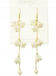 Kokonet Finom fülbevaló gyöngyökkel, hosszú lógó virágokkal (3-0337)