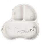 CHI CHI Szilikon tányér tapadókoronggal gyerekeknek Blw 6m+ fehér Chi Chi (THREE AUTO A107)