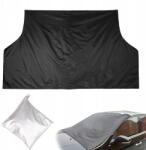  Autó szélvédő takaró, fekete/ezüst, 208×120cm, poliészter