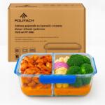 POLIFACH Lunchbox Élelmiszer Üveg Tartály 3 rekeszes uzsonnás doboz 1520 ml PF-996 (PF-996)