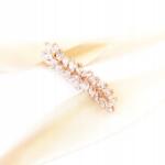 Kokonet Esküvői gombostű arany strassz levelek elegáns (4-0160)