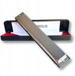 Kazoo Polska Szájharmonika 24 tremolo ezüst tok kiegészítők orgona nagy C-dúr (HU24-01SR)