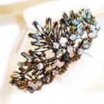 Kokonet Korona diadém tiara Fekete gazdag farsangi esküvő jelmez bál (4-0260)