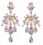 Kokonet Holografikus csillogó arany rózsaszín opálos fülbevaló Nagy hosszú (3-0524)