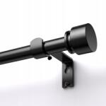  Függönykarnis Fém Állítható 45-230 cm 6 Szegmens 15 kg-ig Fekete (B0D83FWWTR)