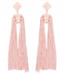Kokonet Hosszú lógós pasztell fülbevaló Zsinórok anyag rózsaszín lazac (3-0471)