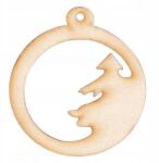 Loveart Rétegelt Lemezből Készült Dekoráció medál gömb 6cm Dekor (1428)