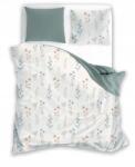 Faro Ágynemű garnitúra 140X200+70X90 pamut fehér kék virágok (COTTAGE HOME 018)