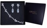 Kokonet Finom szett karkötő fülbevaló könnycsepp ezüst esküvőre levelekkel (8-0419 + 8-0462)