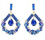 Kokonet Nagy estélyi fülbevaló lógó cseppek esküvőre glamour Ruha kék (3-0495)