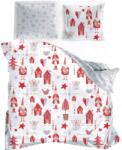 Strefa Spania Karácsonyi ágynemű szett 160x200 kétoldalas mikulás hóemberek karácsony (049)