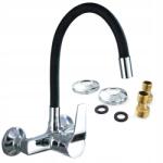 Maibang Fekete Mosdó Csaptelep, flexibilis, fali, kerámia fej (K0992-3)