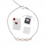  Női Karkötő Ezüst Kvarc Rózsaszín Ezüst 925 Lánc Ajándék - allegro - 13 855 Ft