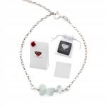  Női Karkötő Ezüst Akvamarin Ezüst 925 Lánc Ajándék Kézzel készített