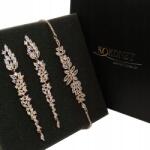 Kokonet Finom ékszerszett Cirkónia rózsaszín arany (komplet biżuterii CYRKONIE różowe złoto)