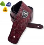 P&P Gitár heveder P&p Burgundy Flora Vegan Leather gitár heveder Kocka (PAGI-VLCZE01)