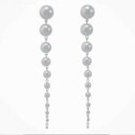 Kokonet Hosszú gyöngy fülbevaló ezüst szálak gyöngy girlandok esküvő trendek (3-0397)
