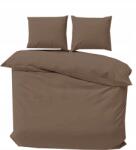 Strefa Spania Ágynemű garnitúra 160x200 pamut szatén sima puha barna (POS-KOM-CMB-160X200)