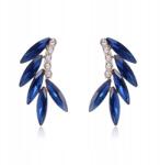 Kokonet Kék szárnyas fülbevaló legyező elegáns érdekes divatos (3-0386)