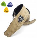 P&P Gitár heveder P&p Bézs Vegan Leather kígyóbőr gitár heveder Kocka (PAGI-VLS01)
