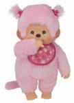 Monchhichi Moncsicsi lány rózsaszín előkével 45cm (PR00472228)