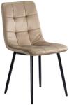  Scaun living din catifea cu cadru metalic BUC 211 bej