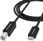 Wozinsky USB-C - USB-B Kábel 2m - Fekete (5907769376641)