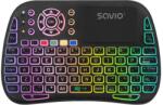 SAVIO Tastatura multifunctionala Savio KW-04, Bluetooth/2.4GHz, Compatibil TV BOX, Smart TV, Console, PC, Iluminare ARGB (Negru) (KW-04)