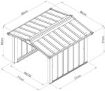 Strend Pro robotfűnyíróhoz garázs, fémlemez, antracit, 86x88x60 cm (STP012172914)