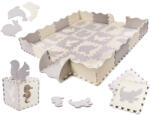  Habszivacs puzzle szőnyeg/gyerekeknek járóka 36el. szürke-ecru