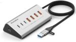Plasico Computers USB хъб BE HU706, 7-портов, USB 3.2 Gen2, Сив (HU706)