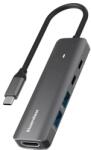 Plasico Computers USB хъб BE HC506, 5-портов, USB-C 3.0, HDMI 4K/60Hz, Сив (HC506)