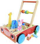 Smart Baby Детска дървена проходилка Smart Baby - С животинки и пъзел (ACT05) - ozone Проходилка