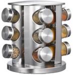 IRIS KT-012 forgatható 12 részes üveg fűszertartó készlet (IRIS_KT-012) (IRIS_KT-012)