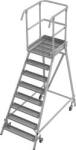 KRAUSE Stabilo egy oldalon járható gurítható dobogó R13 profilrács lépcsőfokokkal, 1x8 (821300) (821300)