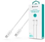 DEVIA ST379734 2m Type-C 60W PD fehér adat- és töltőkábel (ST379734) - officedepot
