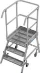 KRAUSE Stabilo egy oldalon járható gurítható dobogó R13 profilrács lépcsőfokokkal, 1x3 (821256)