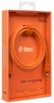 Ttec Кабел ttec - Data, USB-C/Lightning, 1.2 m, Neon Orange (8694470828022)