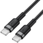 ACEFAST - Adatkábel (C22-03) - Gyors töltés, Type-C to Type-C, 60W, 3A, Nylon fonat, FCC, CE, RoHS, EAC, 1.2m - Fekete