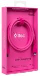Ttec Кабел ttec - Data, USB-C/Lightning, 1.2 m, Neon Pink (8694470828329)