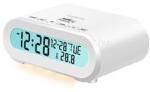 LogiLink Rádiós ébresztőóra, hőmérséklet, páratartalom, elalváskapcsoló (fehér) (SC0121W) (SC0121W)