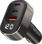 AlzaPower X570 autós töltő USB-A + USB-C Power Delivery 100W fekete (APW-CC3PD01AB)