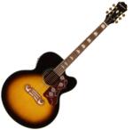Epiphone J-200 EC Studio (Solid Top; Fishman Presys), Vintage Sunburst