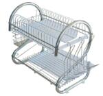 Sapir Többszintű Edénytartó, 1 tálca, ezüst (D1YHY0BBM)