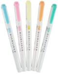 Zebra Ecsetfilc kétvégű ZEBRA Mildliner Fluorescent 5 darabos