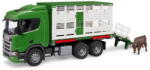 BRUDER Scania Super 560R Tiertransport-LKW (inkl. 1 Rind) (03548) Figurina