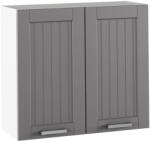 TEMPO KONDELA Felső szekrény, sötétszürke/fehér, JULIA TYP 11 (272519)