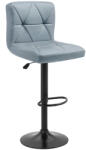 TEMPO KONDELA Bárszék, ekobőr szürke/fekete, SELEST (396351)