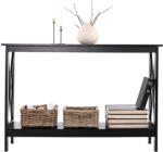 TEMPO KONDELA Konzolasztal, fekete, APOLOS (277802)