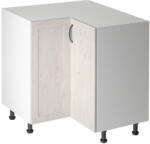 TEMPO KONDELA Alsó sarokszekrény, fehér/északi sosna, jobb, ROYAL D90N (109307)